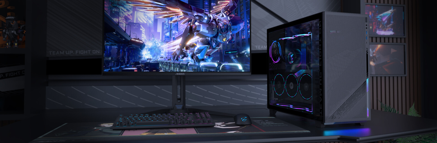 技嘉推出 AORUS C400 GLASS 机箱:40L 紧凑设计,预装 4 个 ARGB 风扇