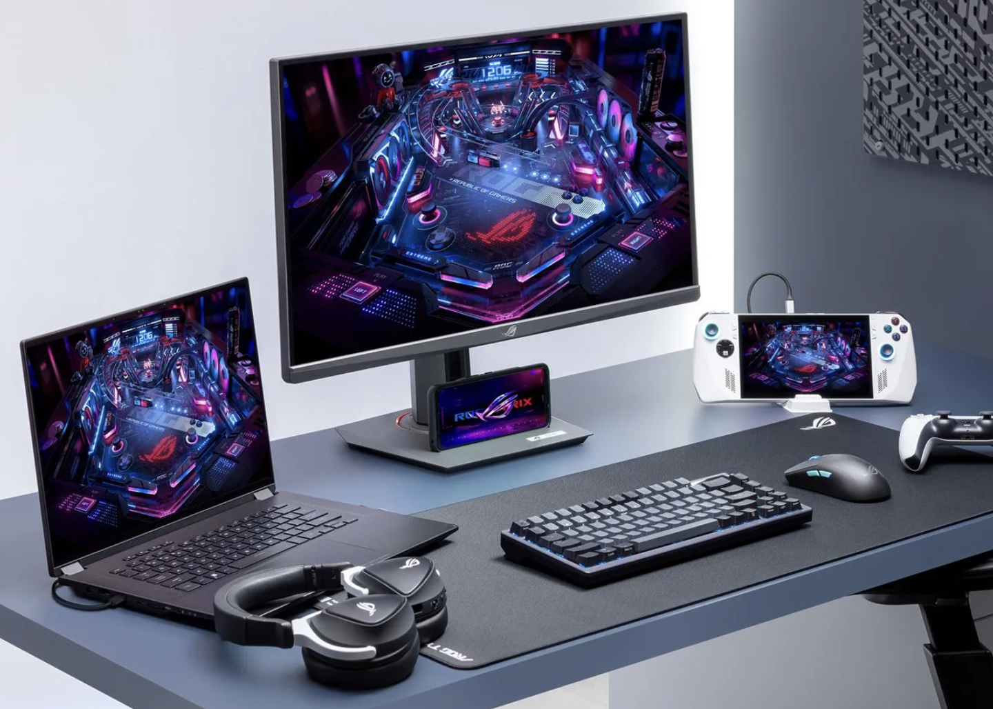 华硕推出 ROG XG259CMS 24.5 英寸显示器:1080P 310Hz、自带手机底座