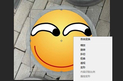 怎么用PS在井盖上涂鸦_图层融合了解下