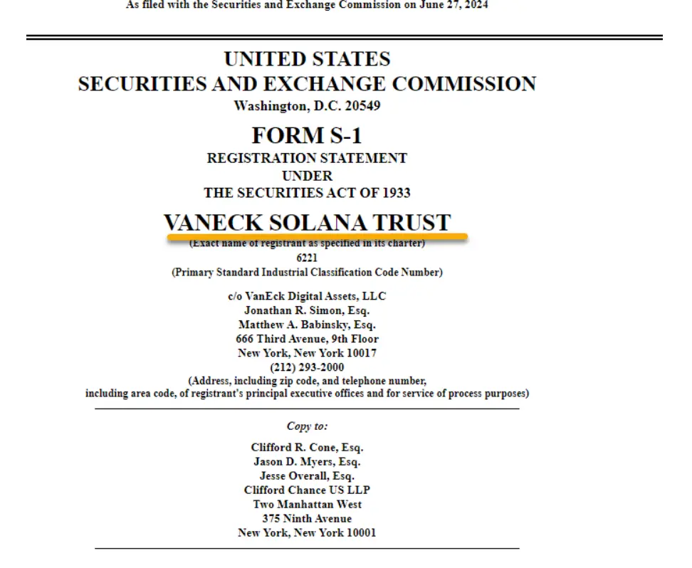 VanEck:我们为什么要申请 SOL ETF?