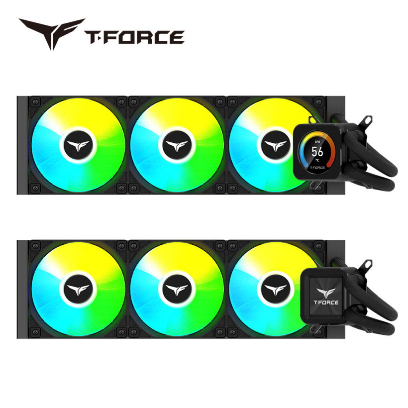 十铨推出三款 T-FORCE SIREN 一体式水冷散热器,均可选装冷头磁吸发光模块