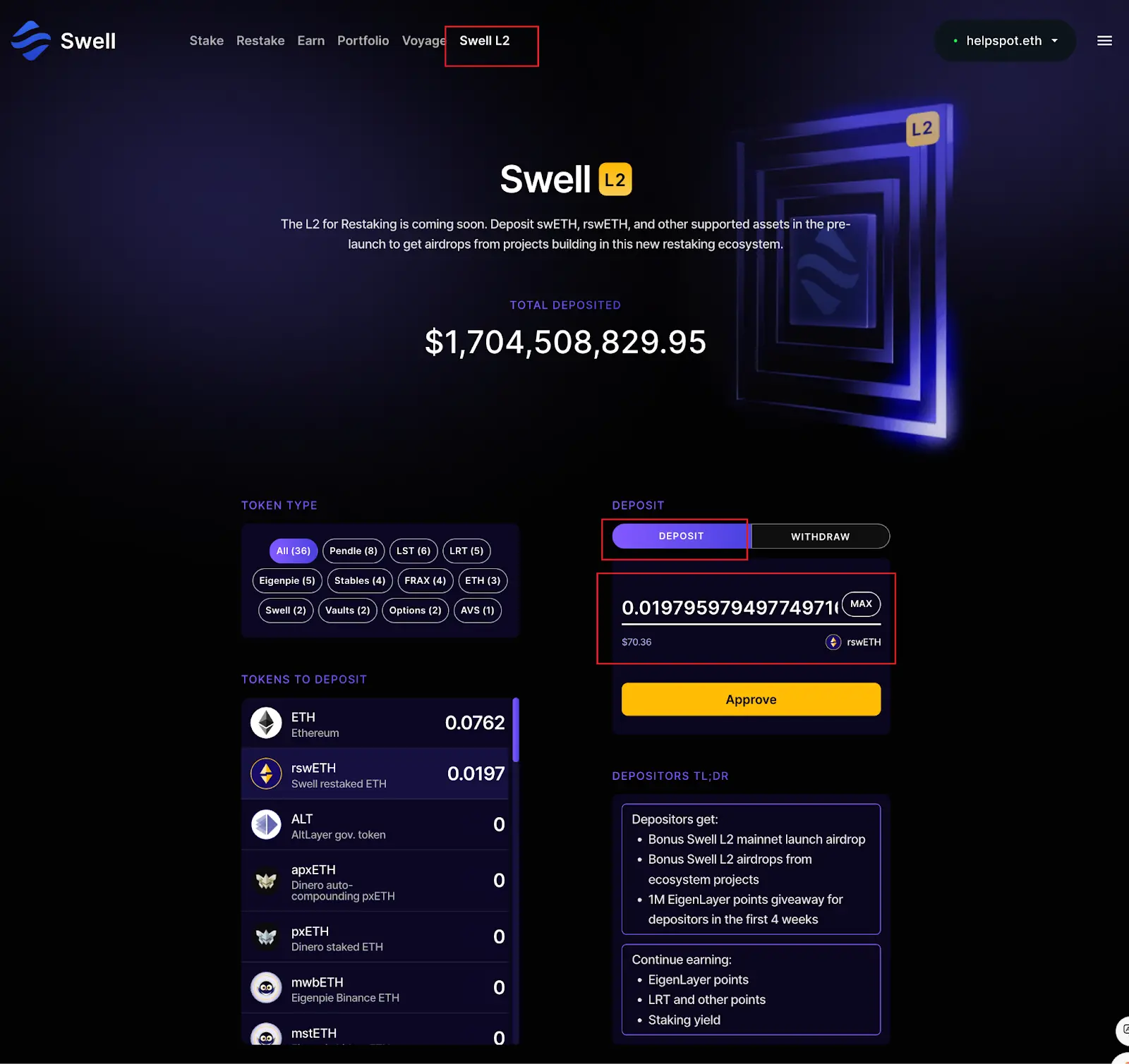 Hotcoin Research｜玩赚WEB3：孙哥的空投秘籍：Swell Network 全攻略