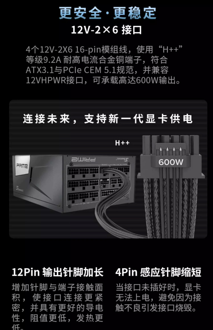 海韵 PRIME PX-2200 ATX3 电源开售：2200W、支持多路 CPU 与 GPU，3999 元