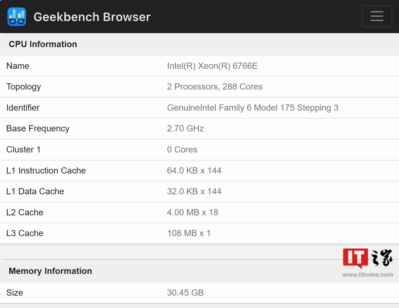 至强新命名方案曝光?英特尔 Xeon 6766E 处理器现身 Geekbench 数据库