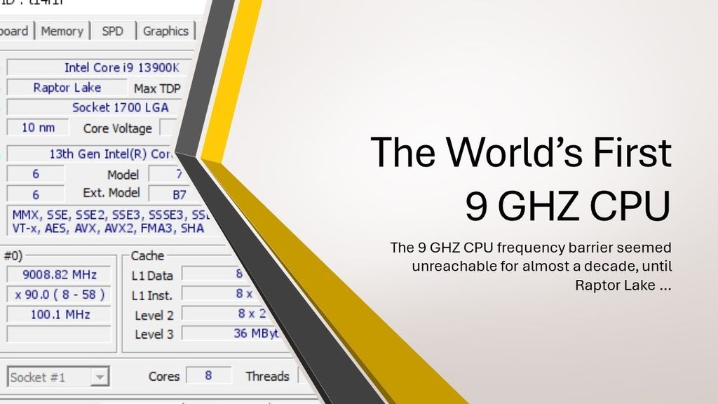 超频黄金时代早已过去,CPU 超频愈发困难:突破至 9.0GHz 用了 15 年