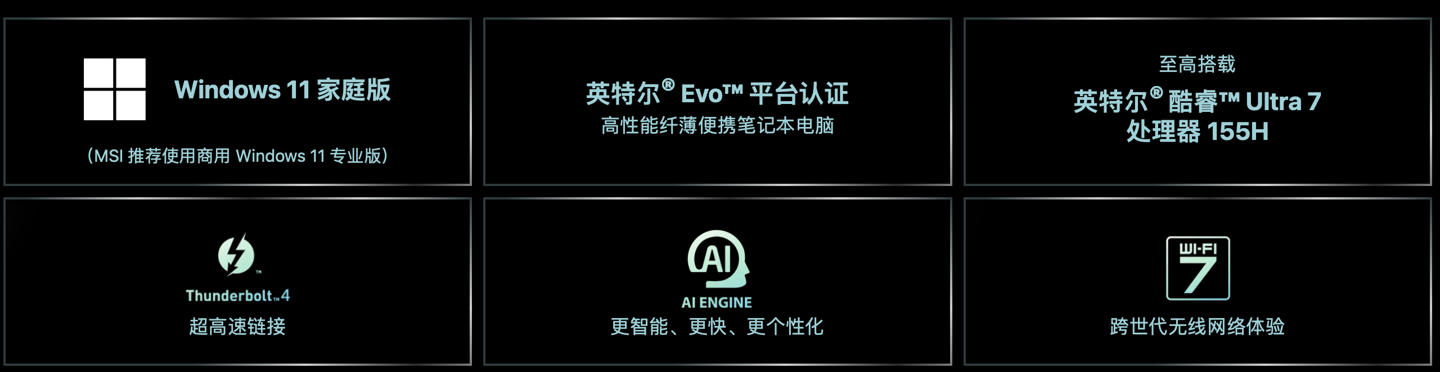 微星尊爵 14 AI Evo 2024 笔记本开售:可选 Ultra 5/7,6999 元起