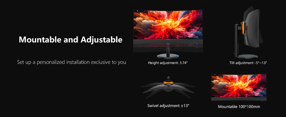 联合创新 34 英寸曲面带鱼屏显示器 34G1R 上市:1440p 165Hz、内置 2.1 音响,3999 元