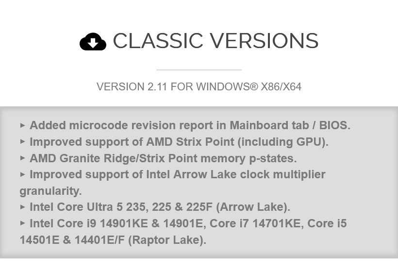 CPU-Z 更新 2.11 版本,支持英特尔酷睿 Ultra 5 235、225、225F 处理器