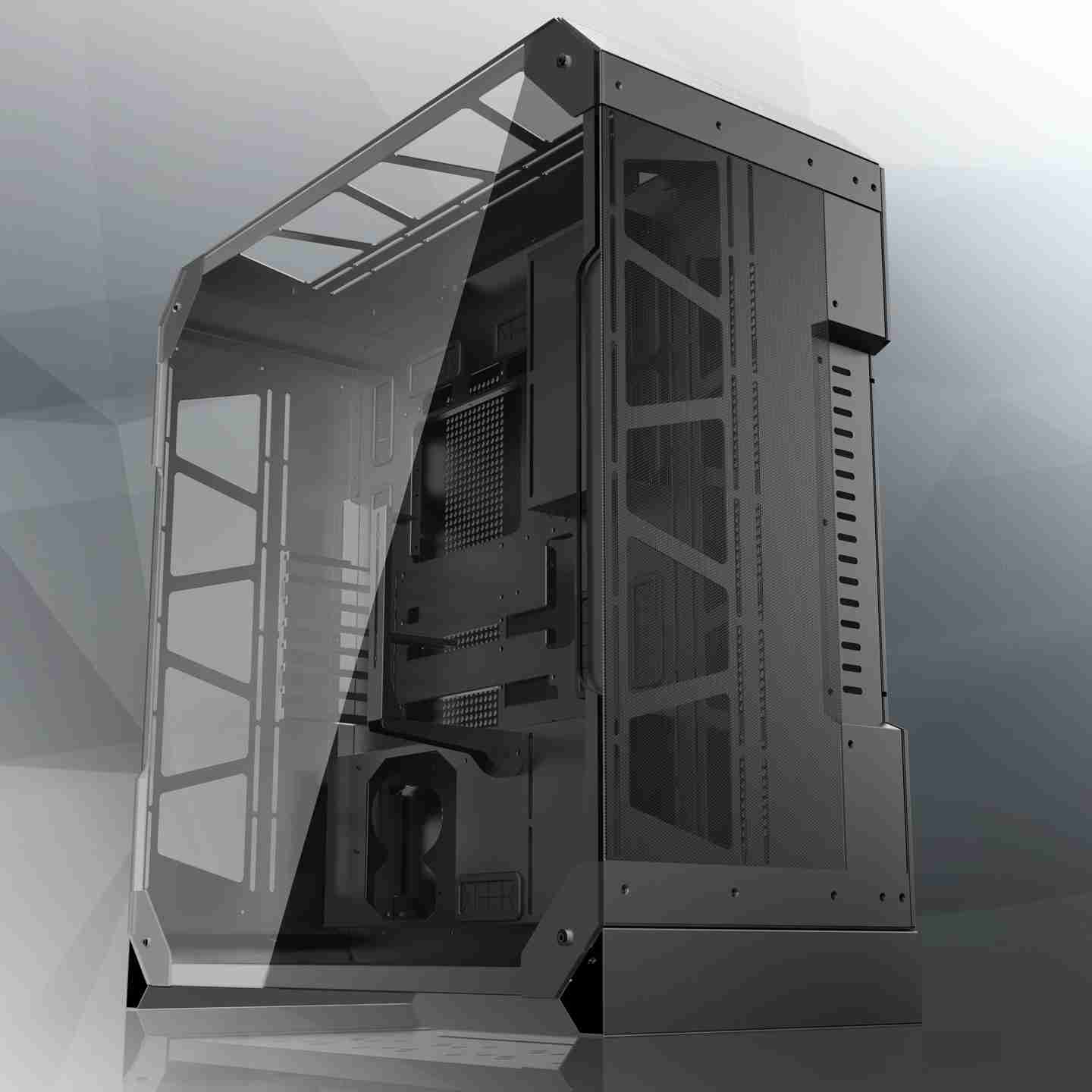 Raijintek 发布 PAEAN ULTRA 半框架式全塔机箱,尾部支持 4 颗风扇