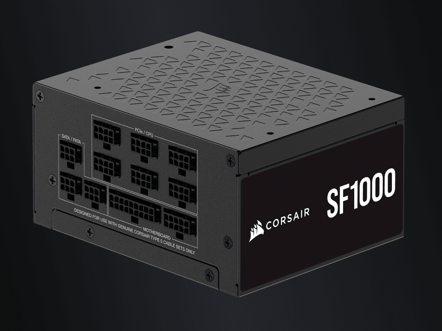 海盗船 SF 系列旗舰 SFX 电源 ATX 3.1 版开卖,1000W 版 1949 元