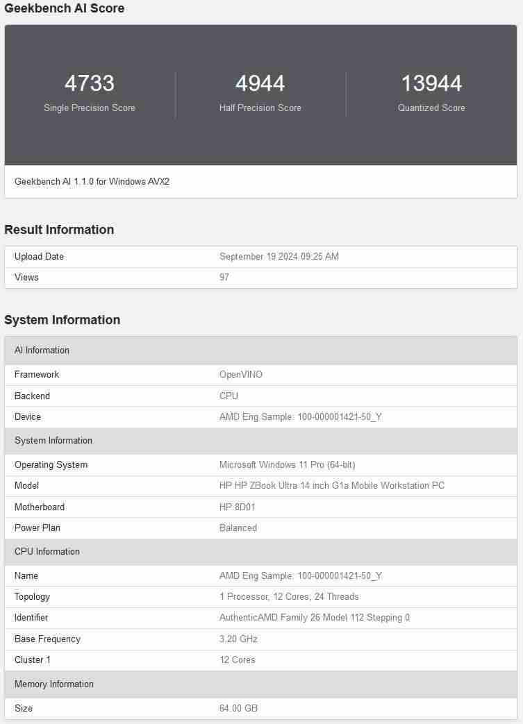 12 核 AMD 锐龙 AI Max 390 处理器曝光:AI 性能比锐龙 AI 9 HX 370 最多高 10.5%