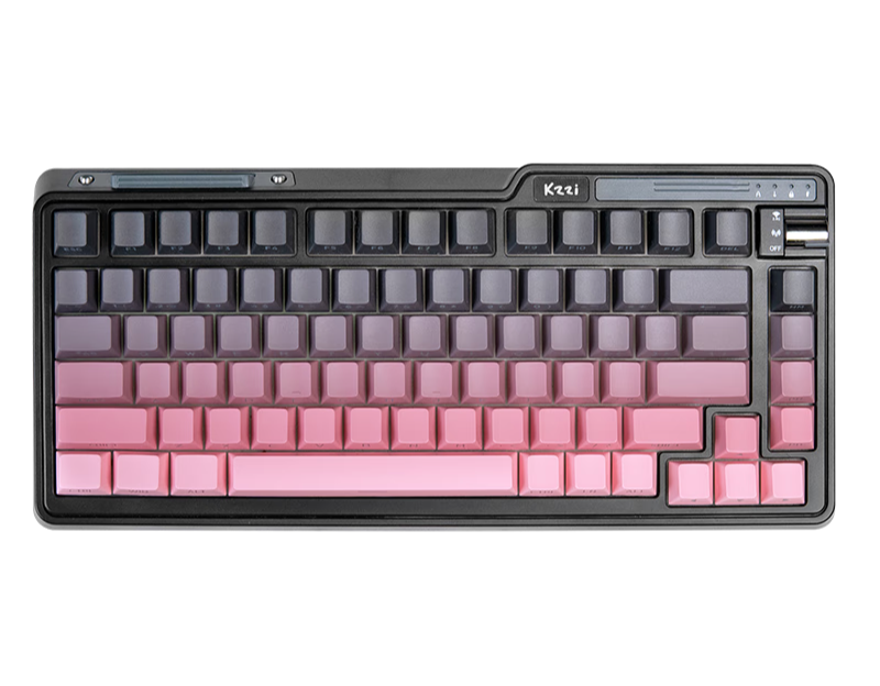 黑莓粉配色 + 风雨轴 V2，珂芝 K75 Lite 三模机械键盘新增配色 279 元开售