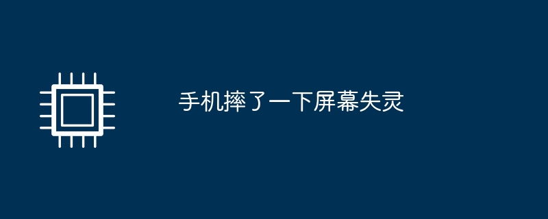 手机摔了一下屏幕失灵