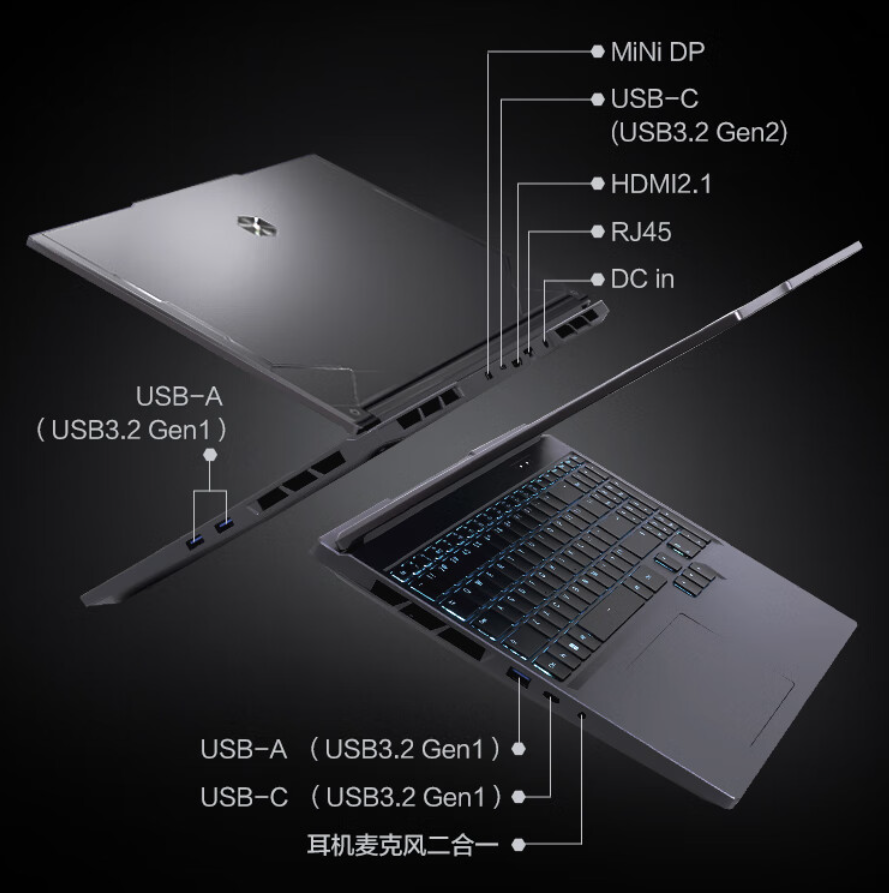 i7-12800HX + RTX 4070：机械革命极光 X 游戏本 16+1T 版 5555 元新低