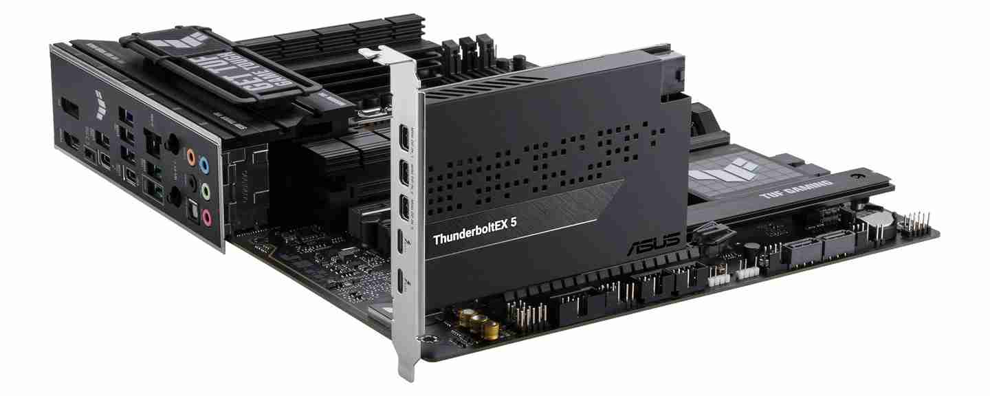 华硕推出 ThunderboltEX 5 扩展卡，提供双雷电 5 与三 miniDP in 接口