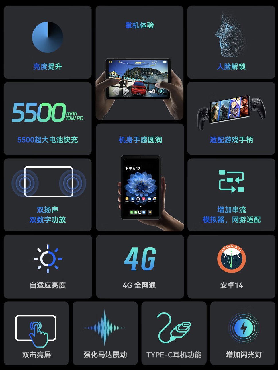酷比魔方掌玩 mini 2 4G 版平板电脑新增 256GB 储存空间版本，949 元