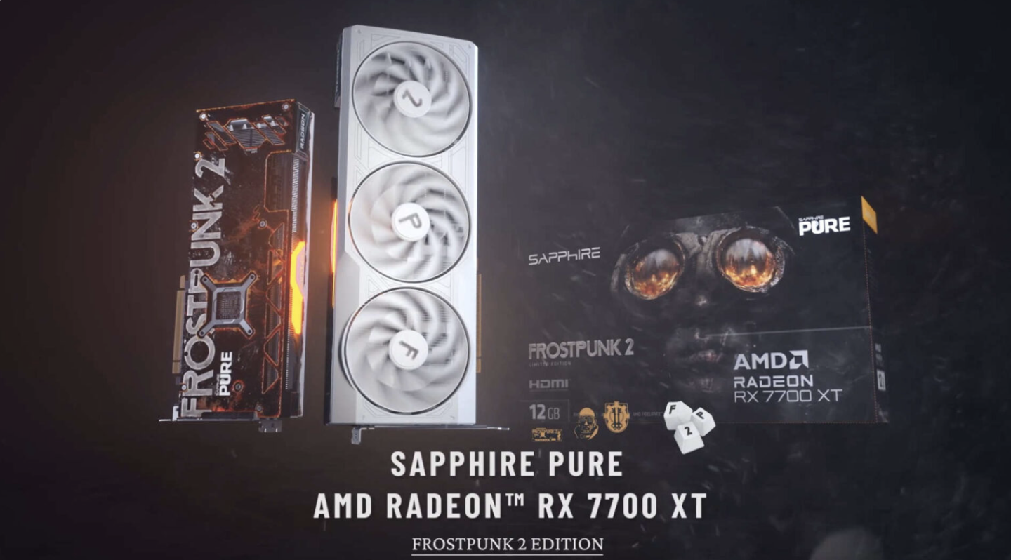 联名游戏《冰汽时代 2》，蓝宝石限定款 Radeon RX 7700 XT 显卡 7 月上市