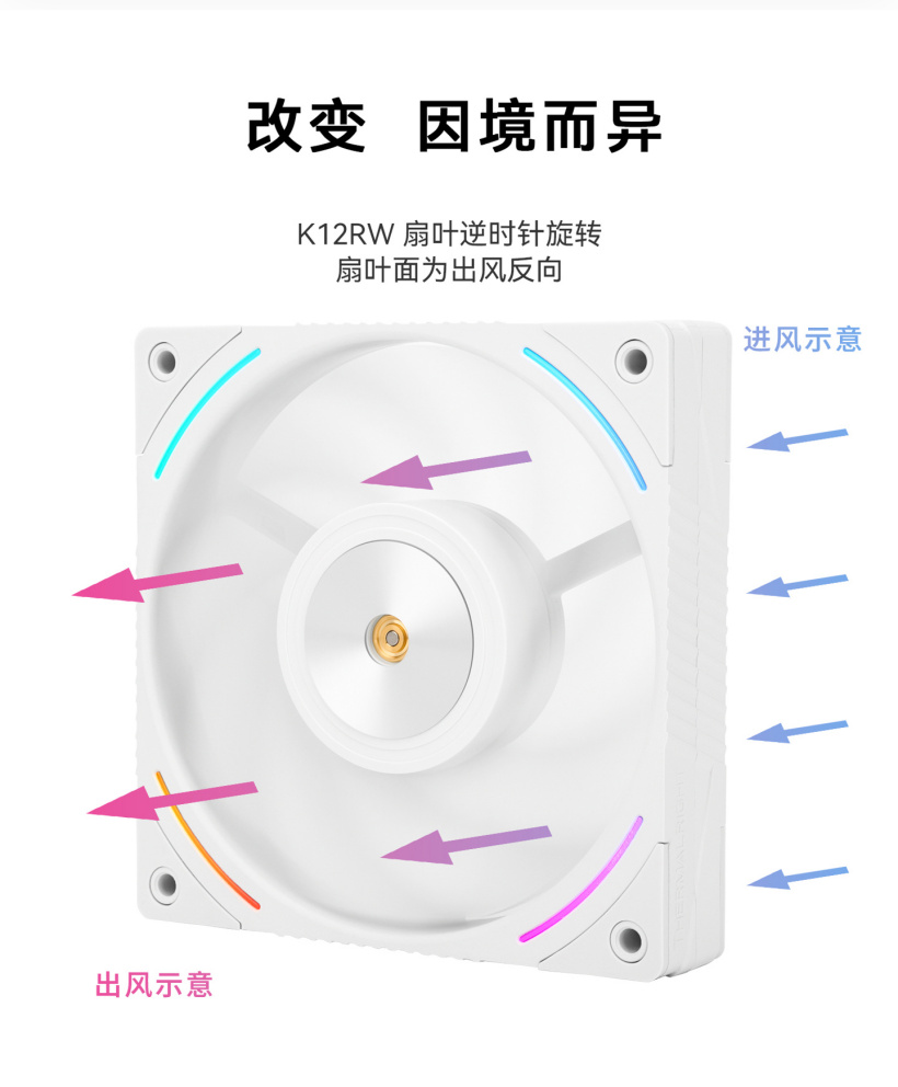 三角对称背框设计，利民推出 TL-K12R 系列反向出风风扇