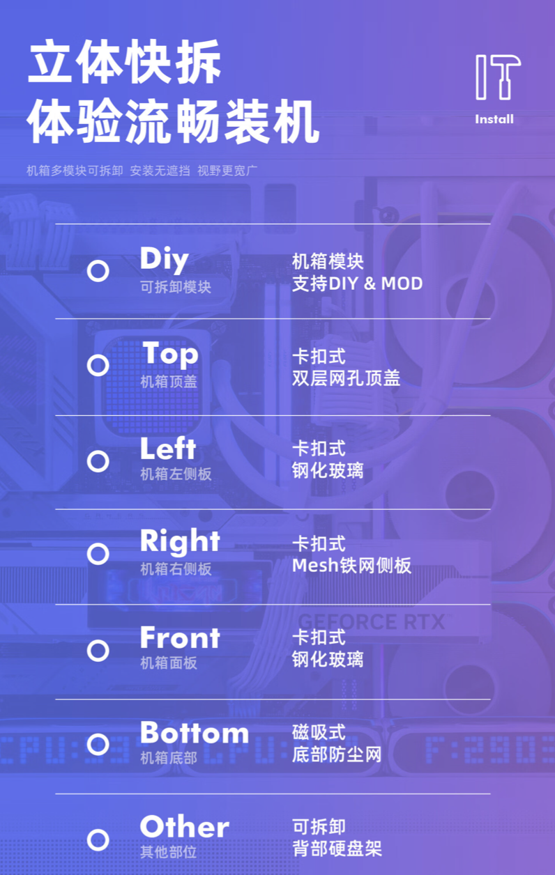 爱国者“星璨 岚”屏显版 M-ATX 台式机箱开售:360 水冷、四面快拆,399 元