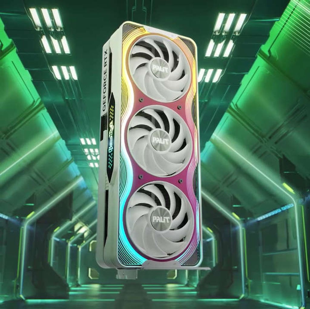 幻彩灯条 + AD102 GPU，同德 Palit 预告 RTX 4090 GameRock White 显卡