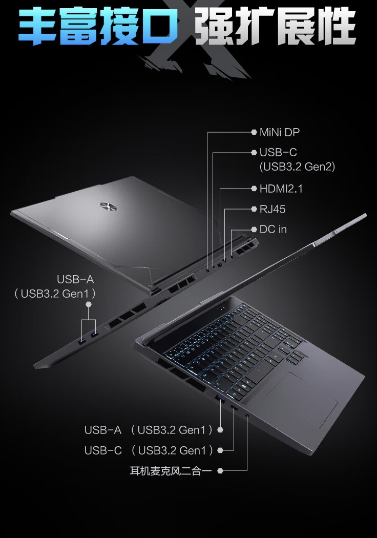 机械革命极光 X 游戏本新增“i7-14650HX + 16G + 512G + RTX4060”配置售 6079 元