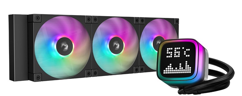 冷头 14×14 点阵屏搭配光环，九州风神推出冰阵 LP 系列一体式水冷散热器