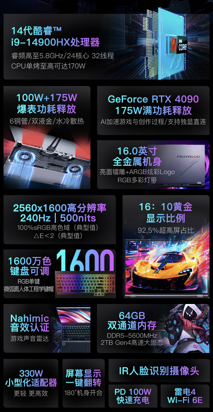 15499 元起，机械革命耀世 16 Super 游戏本补货：i9-14900HX + RTX4080/90