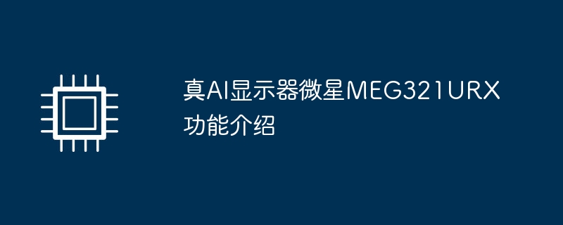 真AI显示器微星MEG321URX功能介绍