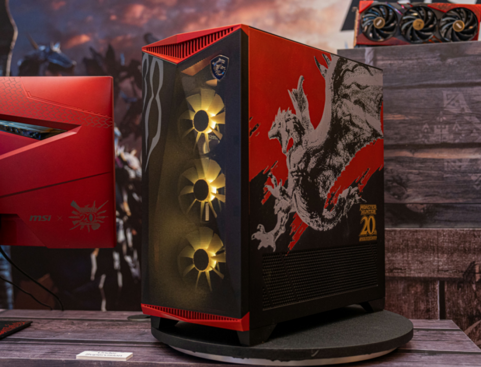 微星与《怪物猎人》联名电脑硬件上市:含笔记本、显卡、显示器、主板、手柄、水冷和机箱