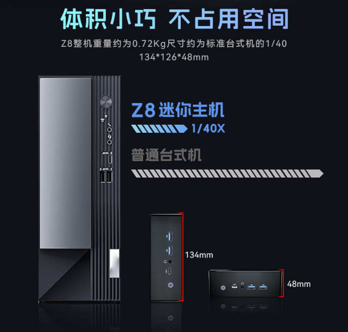 火影 mini 主机炙影 Z8 开启预售:锐龙 7 8845HS+2.5G 双网口,1999 元起