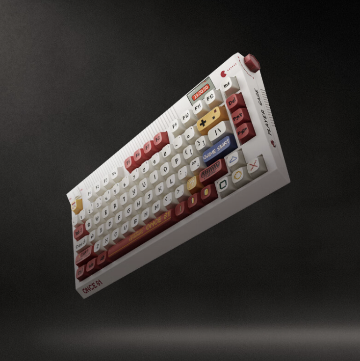 “红白机”配色自带 TFT 彩屏,雷神 ONCE81 三模机械键盘 499 元首销