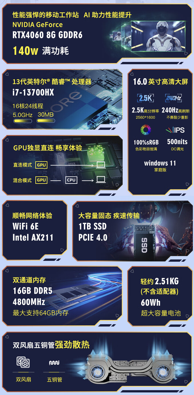 神舟战神 T8 Plus 游戏本新增配置 8 月 6 日开售，i7-13700HX + 16G + 1T + RTX4060 售 6999 元