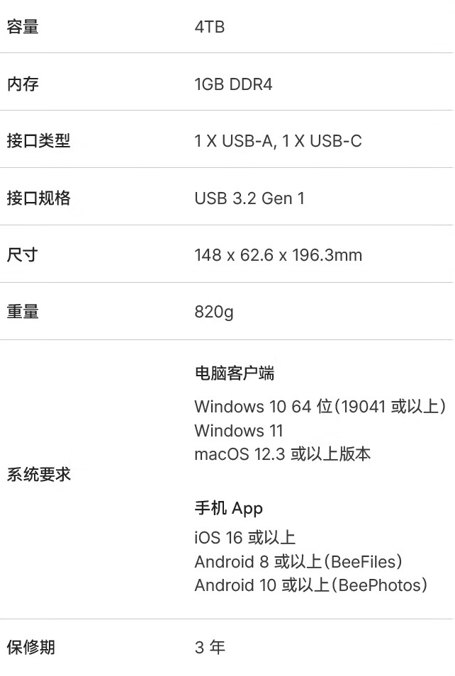 群晖 BeeStation 4TB 私有云预售：支持多设备同步，1680 元
