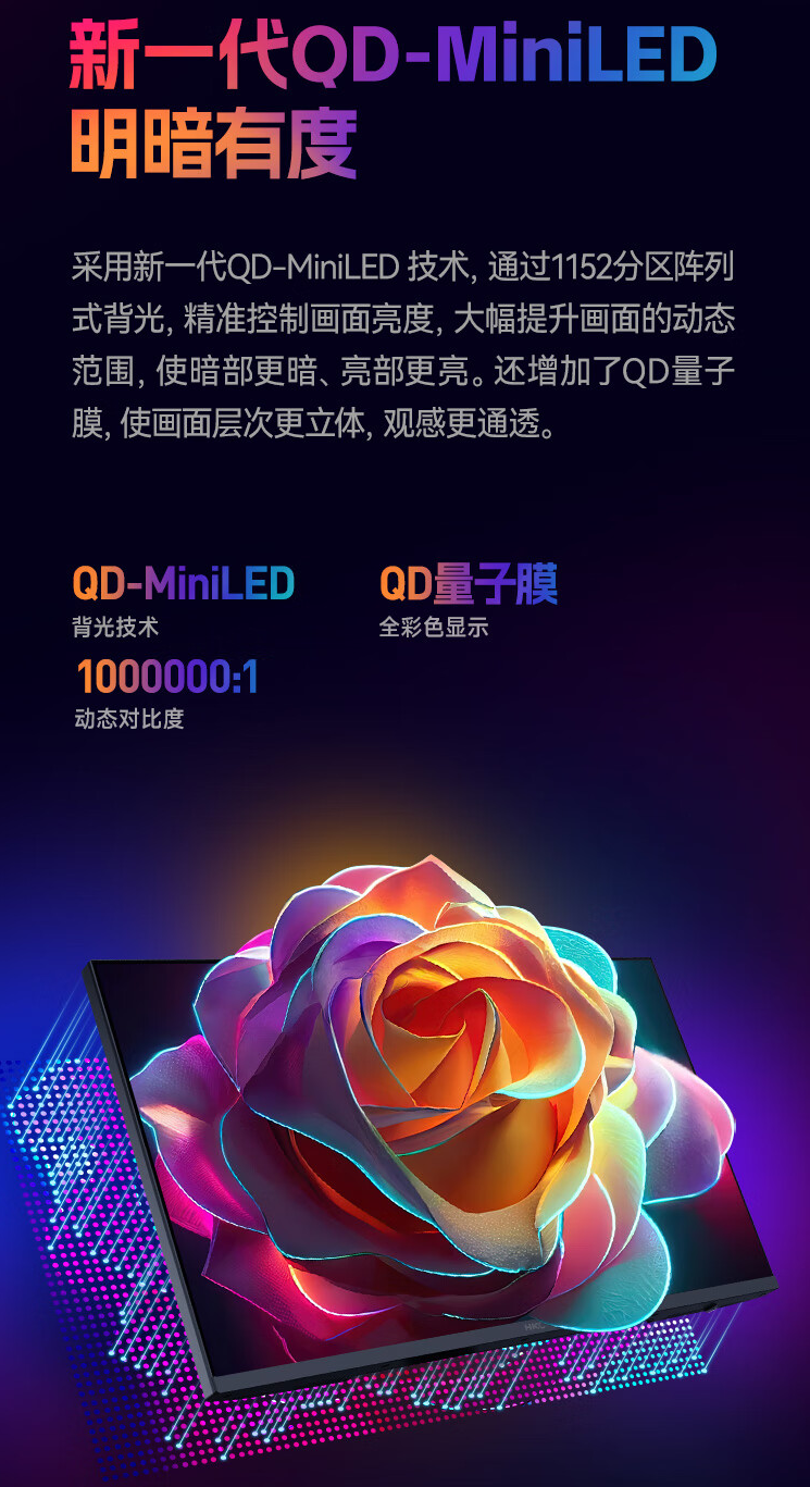 HKC 27 英寸显示器 G27M7 开售：4K 160Hz / FHD 320Hz 双模、1000nit 峰值亮度，首发 2499 元