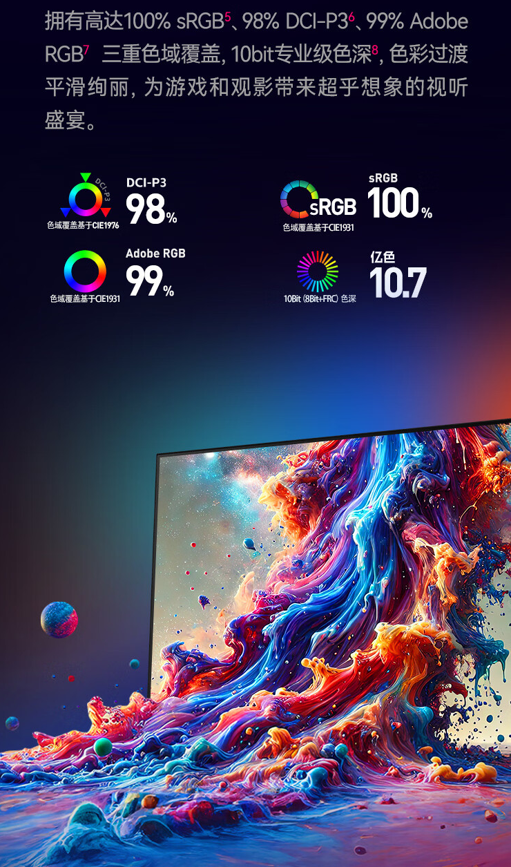 HKC 27 英寸显示器 G27M7 开售：4K 160Hz / FHD 320Hz 双模、1000nit 峰值亮度，首发 2499 元