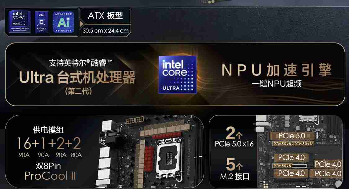 华硕发布 14 款 Z890 主板，最高 24+1+2+2 相供电设计
