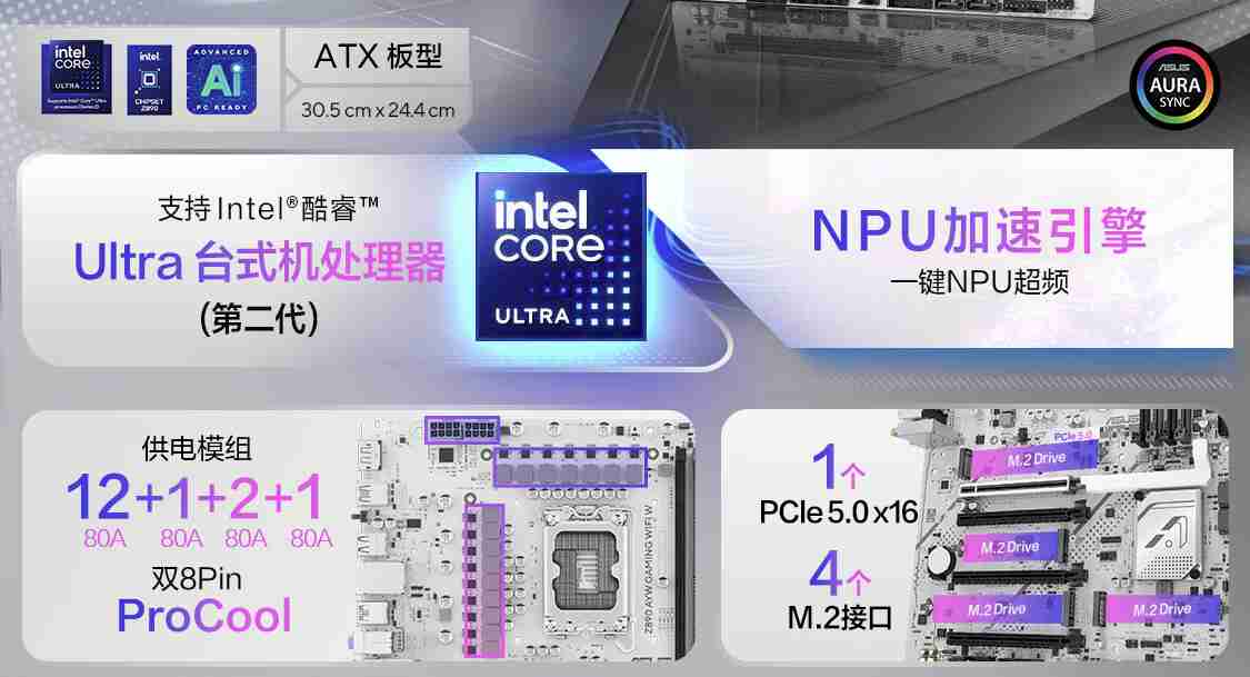 华硕发布 14 款 Z890 主板，最高 24+1+2+2 相供电设计