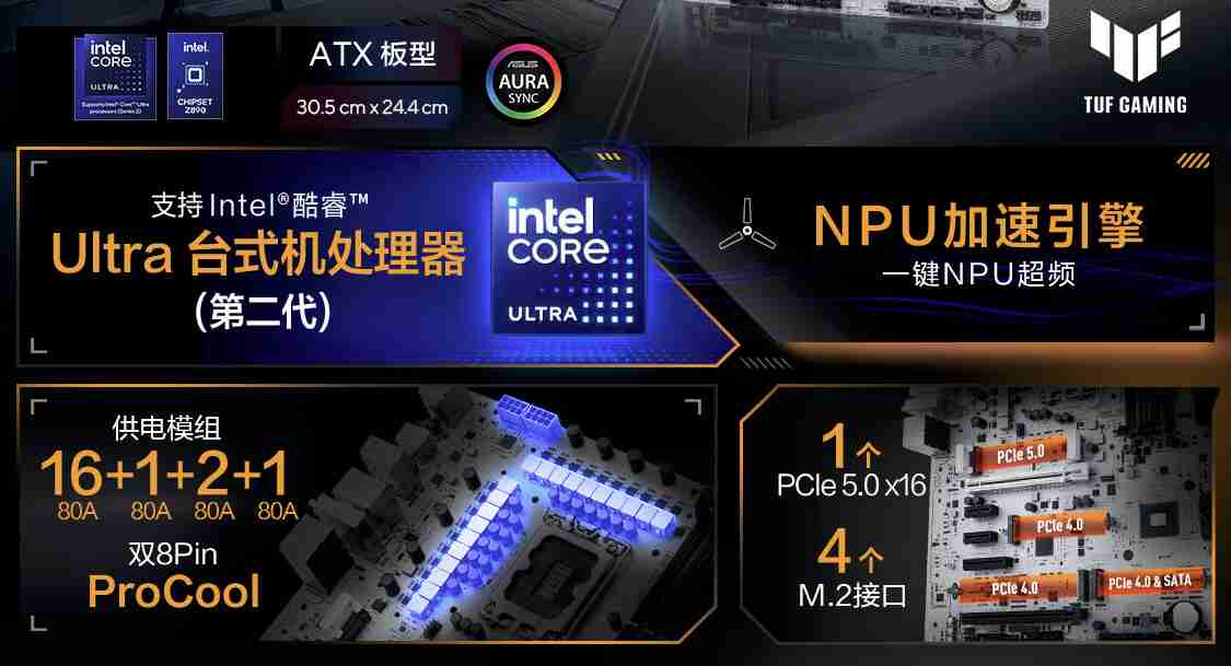 华硕发布 14 款 Z890 主板，最高 24+1+2+2 相供电设计