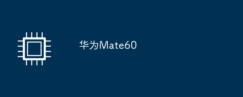 华为Mate60