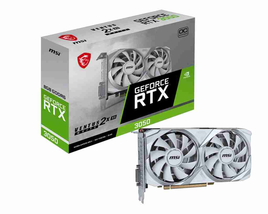微星推出白色版万图师 RTX 3050 显卡：8GB 显存、128bit 位宽、130W TDP