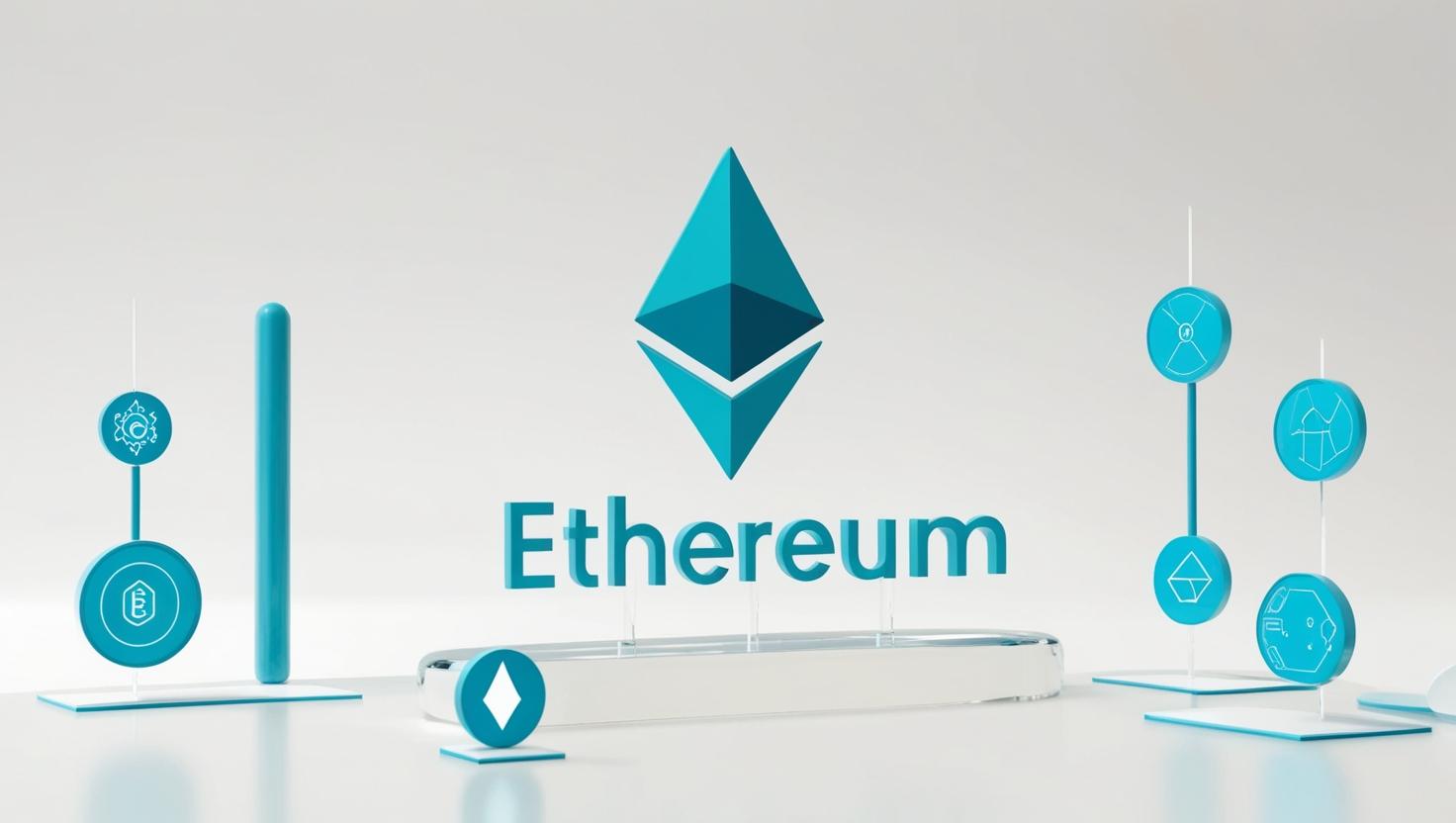3D Ethereum  with futuristic tech icons  in  a light style, no more element, no word (2).jpg