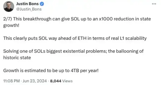 ZK压缩让Solana状态成本降5200倍
