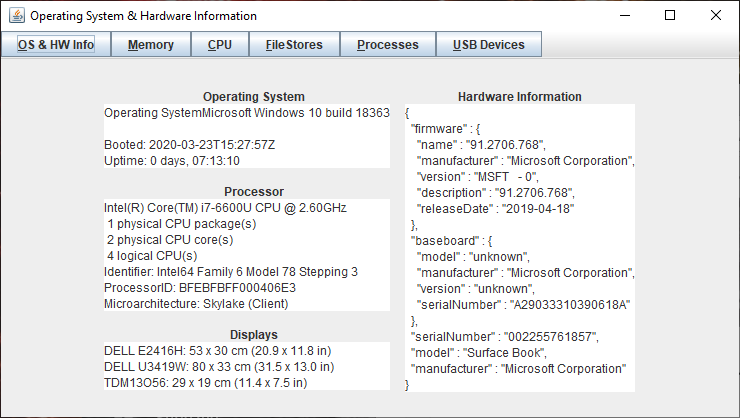 GitHub4.2k的Java开源神器让你用Java操作系统和硬件信息库