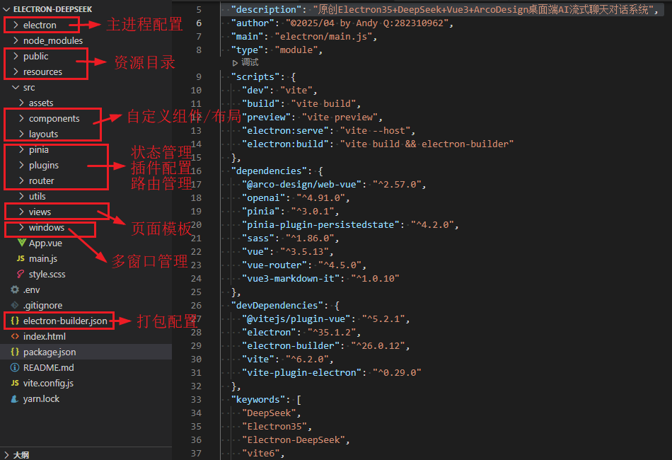 deepseek-electron基于Electron35+Vue3.5仿deepseek/豆包ai客户端助手