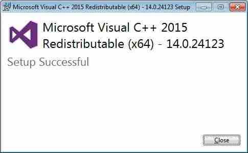 Win10电脑运行程序缺少Microsoft Visual C++ 2015 Runtime怎么办