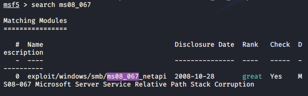 WinXP的MS08-067漏洞利用复现和解决方案