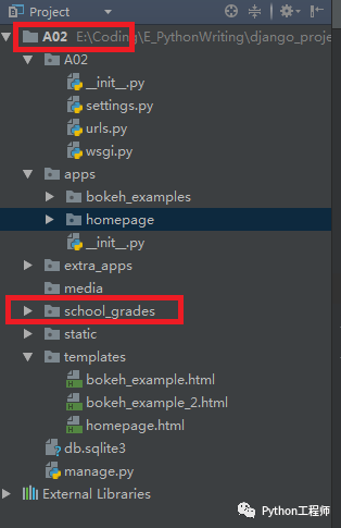 网站搭建-django-学习成绩管理-01-新建app