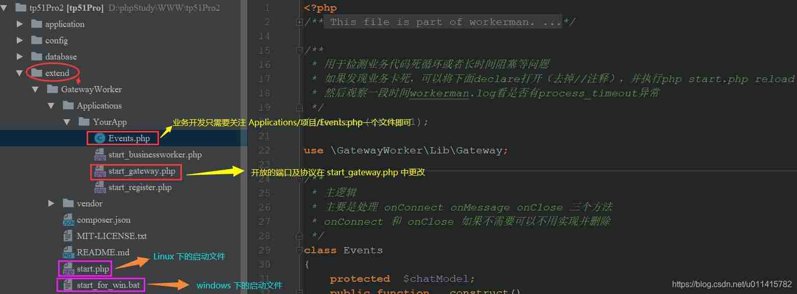 ThinkPHP5 集成使用 GatewayWorker 进行即时通信的配置操作