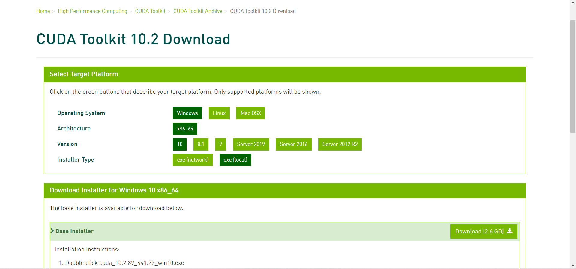 Windows系统CUDA10.2+CUDNN安装教程