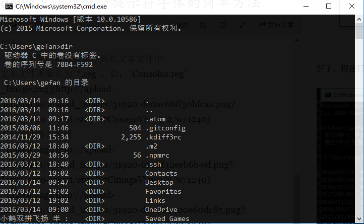 Windows下修改命令提示符字体的简单方法
